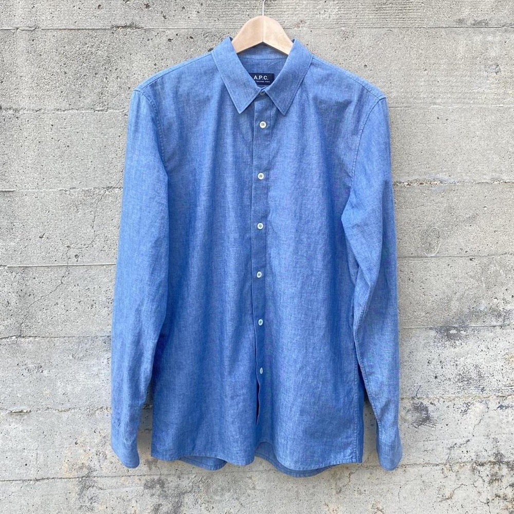 A.P.C. Men's Blue Shirt